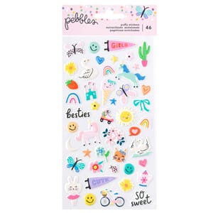 Pebbles - Cool Girl Stickers Puffy Icons