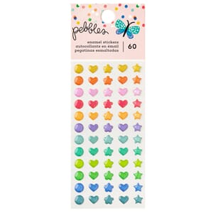 Pebbles - Cool Girl Enamel Stickers Glitter
