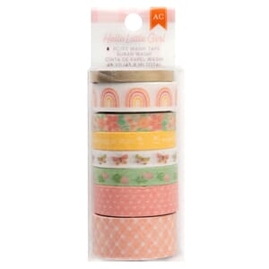American Craft - Hello Little Girl Washi Tape Spools Gold Fo