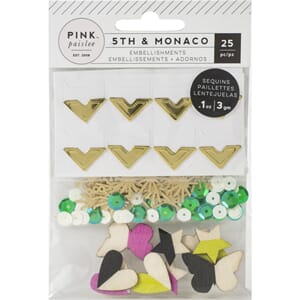 Pink Paislee: 5th & Monaco Mixed Embellishments