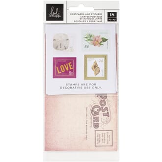 Heidi Swapp: Art Walk Postcards & Stamps 18/Pkg