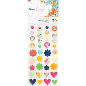 Dear Lizzy: She's Magic Enamel Stickers, 36/Pkg