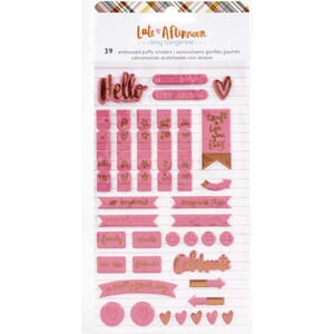 Amy Tan: Late Afternoon Embossed Puffy Stickers, 39/Pkg