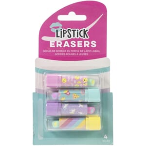 AC Office: Trendy Retractable Lipstick Erasers 4/Pkg
