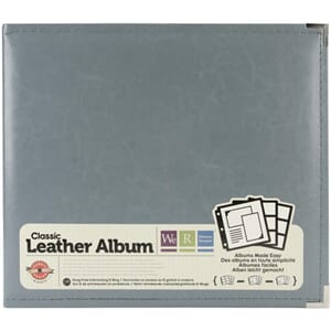 We R - Charcoal Classic Leather D-Ring Album, 12x12 inch