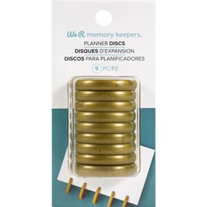 We R - Gold Crop-A-Dile Power Punch Planner Discs 9/Pkg