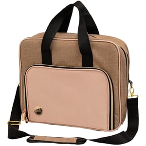 We R Memory Keepers Taupe & Pink Crafter's Shoulder Bag