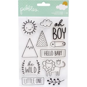 Pebbles: Boy Peek-A-Boo You Clear Stamps