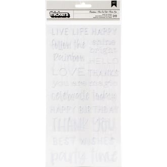 Pebbles: Live Life Happy Thickers Stickers 5.5x11, 249/Pkg