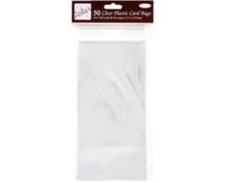 Anita's: Tall Clear Plastic Card Bags, 50/Pkg