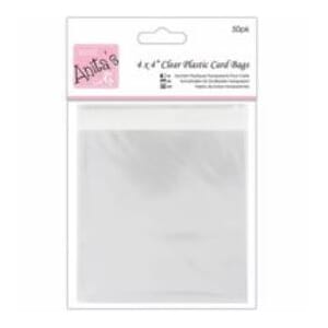 Anita's: Clear Plastic Card Bags, 4x4 inch, 50/Pkg