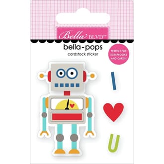 Bella Blvd - Mr. Robot To The Moon Bella-Pops 3D Stickers
