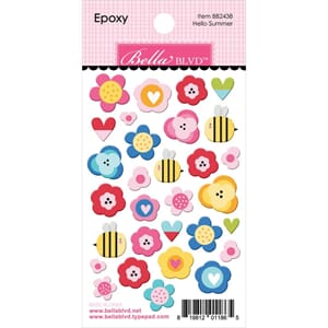 Bella Blvd: Hello Summer Epoxy Stickers
