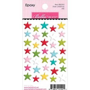 Bella Blvd: Stars Christmas Mix Fa La La Epoxy Stickers