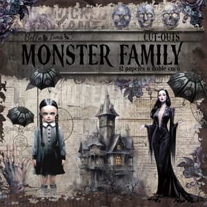 Bella Luna - Monster Family Cut-Outs 8x8 inch Paper Pack