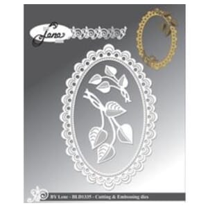 By Lene - Frame With Leaves Cutting & Embossing Dies