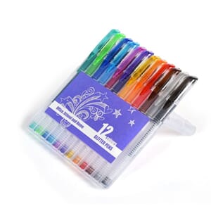 Glitter penner, gellyroll, 12 farger
