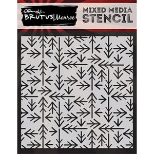 Brutus Monroe: Arrow Mixed Media Stencil, 6x6 inch