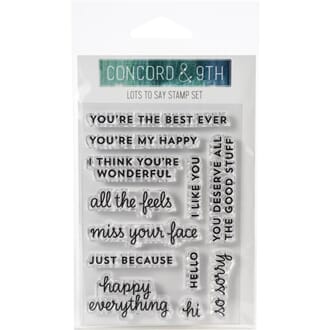 Concord & 9th: Lots To Say Clear Stamps, 3x4 inch