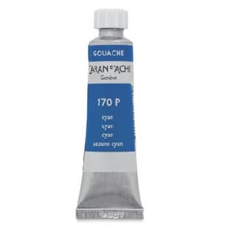 Caran d'Ache: Cyan - Gouache paint, 10 ml