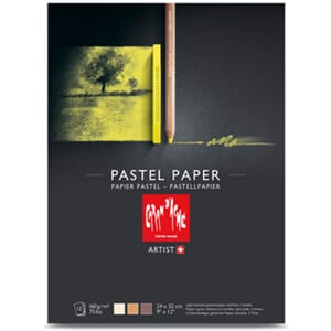 Caran d'Ache: Drawing paper Pastel 3 coul. 24x32 cm, 160g
