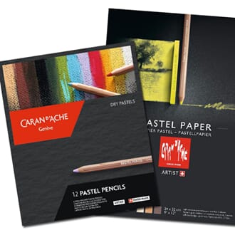 Caran d'ache: Pastel Pencils, inkl. pastell paper