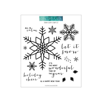 Concord & 9th: Snow Flurry Clear Stamps, 6x6 inch