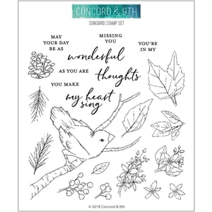 Concord & 9th: Songbird Clear Stamps, 6x6 inch