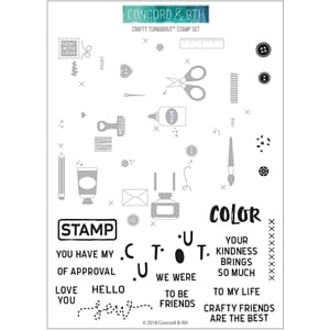 Concord & 9th: Crafty Turnabout Clear Stamps, 6x8 inch