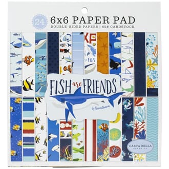 Carta Bella: Fish Are Friends Paper Pad, 6x6, 24/Pkg