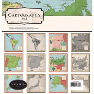 Carta Bella: Cartography No. 2 Collection Kit, 12x12 inch