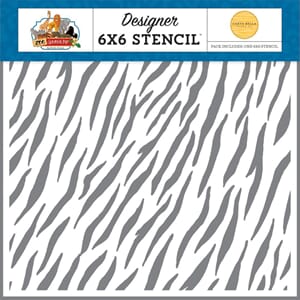 Carta Bella: Zebra Stencil, 6x6 inch