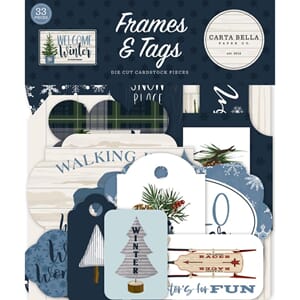 Carta Bellla: Frames & Tags, Welcome Winter Ephemera 33/Pkg