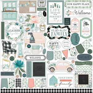 Carta Bella: Elements Gather At Home Cardstock Stickers