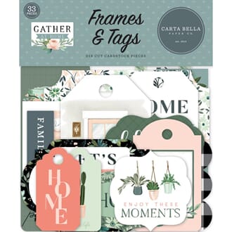 Carta Bellla: Frames & Tags, Gather At Home Ephemera 33/Pkg