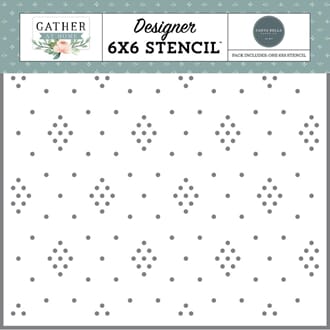 Carta Bella: Dotted Diamonds Stencil, 6x6 inch