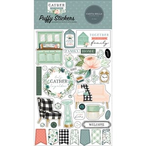 Carta Bella - Gather At Home Puffy Stickers