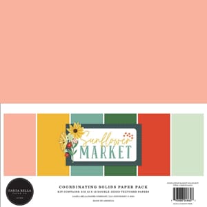 Carta Bella: Sunflower Market Solid Cardstock,12x12, 6/Pkg