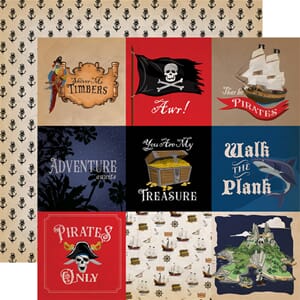 Carta Bella: 4x4 Journaling Cards - Pirates