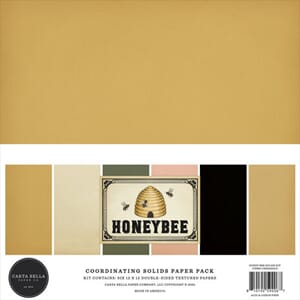 Carta Bella - Honey Bee 12x12 Inch Solids Paper Pack