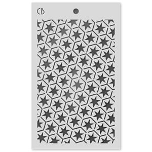 Ciao Bella - Celestial 5x8 Inch Texture Stencil Star Six