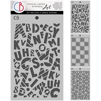 Ciao Bella - Lunibloom 5x8 Inch Stencil Mix Triple Layer Set