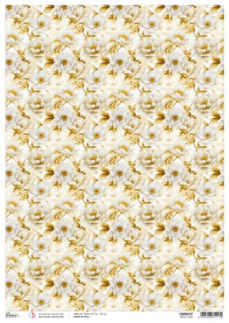 Ciao Bella - Blessing Day A3 Rice Paper White Roses