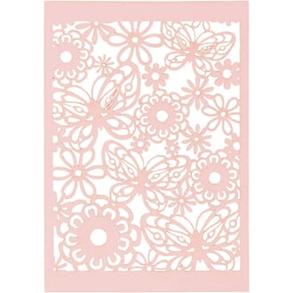 Blondekartong - Lys rosa, ark 10,5x15 cm, 10/Pkg