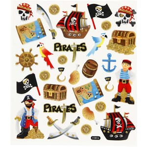 Stickers - Pirater, str 15x16.50 cm, 1 ark