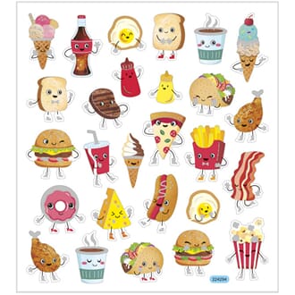 Stickers - Fast Food, str 15x16.50 cm, 1 ark