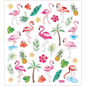 Stickers - Flamingo, str 15x16.50 cm, 1 ark