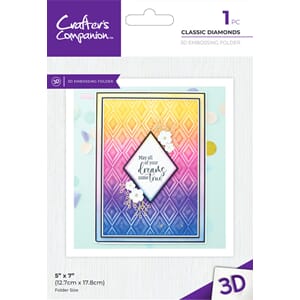 Crafter's Comp - Classic Diamonds Bold 3D Embossing Folder