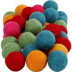 Filtkuler - Sterke farger, dia 20 mm, 64/Pkg