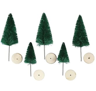 Miniatyr juletre, grantrær str 40+60 mm, 5 stk